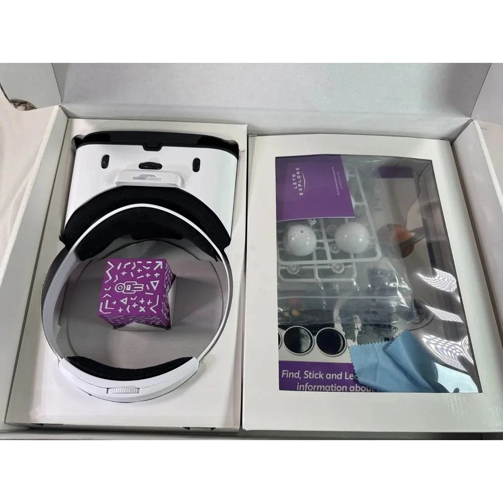 Let's Explore VR Headset Space STEM Kit Books Cube Model